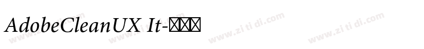 AdobeCleanUX It字体转换